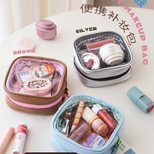 随身补妆小化妆包女便携式新款迷你口红化妆品收纳袋带小包旅行