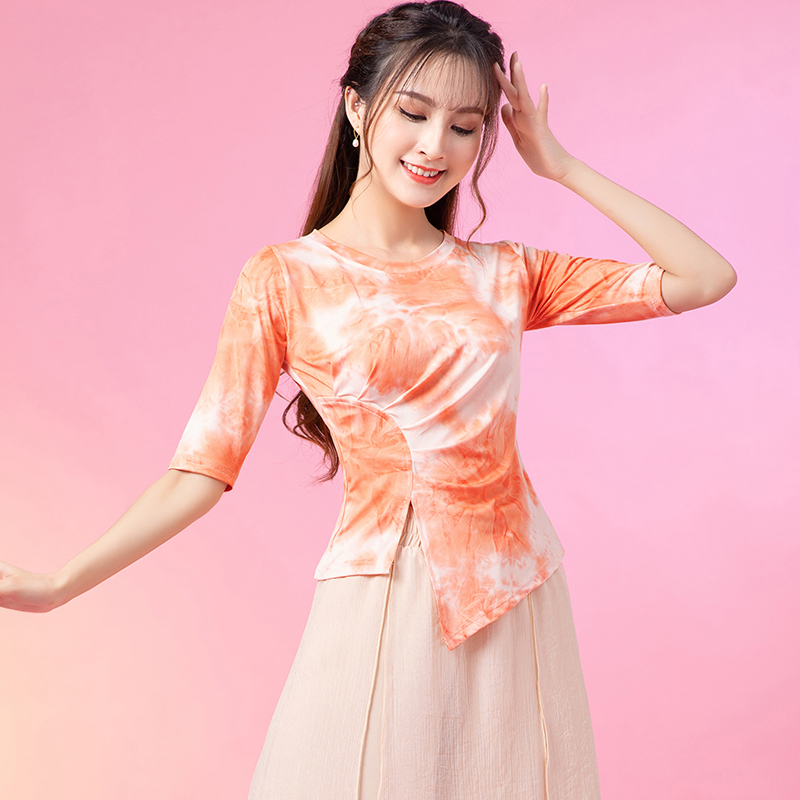 妹姿彩现代舞古典舞蹈服装上衣