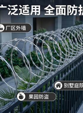 镀锌刀片刺绳蛇腹型防盗刺丝滚笼