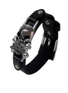 轻亚蒸汽朋克骷髅头手链个性欧美ins手环嘻哈复古手饰品潮男女