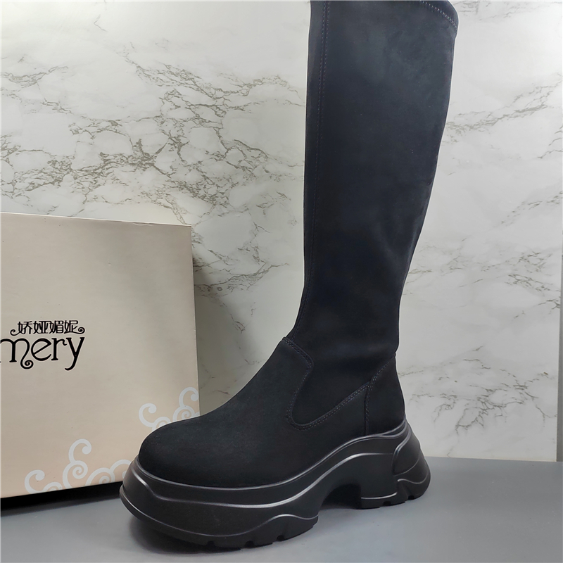 专柜正品厚底增高显瘦弹力瘦瘦靴