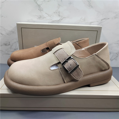 商场同款真皮勃肯鞋女懒人单鞋子