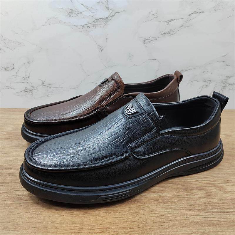 品牌男鞋真皮豆豆鞋2025年春秋新款软底单鞋爸鞋百搭休闲乐福鞋,流行男鞋,乐福鞋（豆豆鞋）,淘宝优惠券,粉丝福利购,淘宝优惠卷