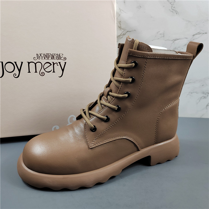 专柜正品头层牛皮马丁靴女2025秋冬新款英伦风低跟显瘦短筒单靴子,女鞋,马丁靴,淘宝优惠券,粉丝福利购,淘宝优惠卷