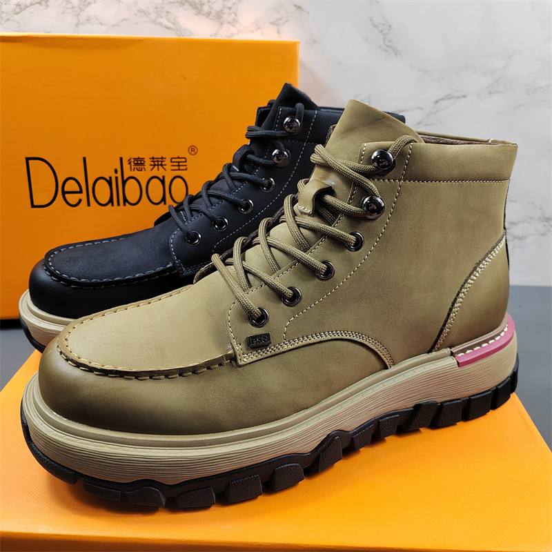 马丁靴男百搭潮流机车靴高帮皮鞋