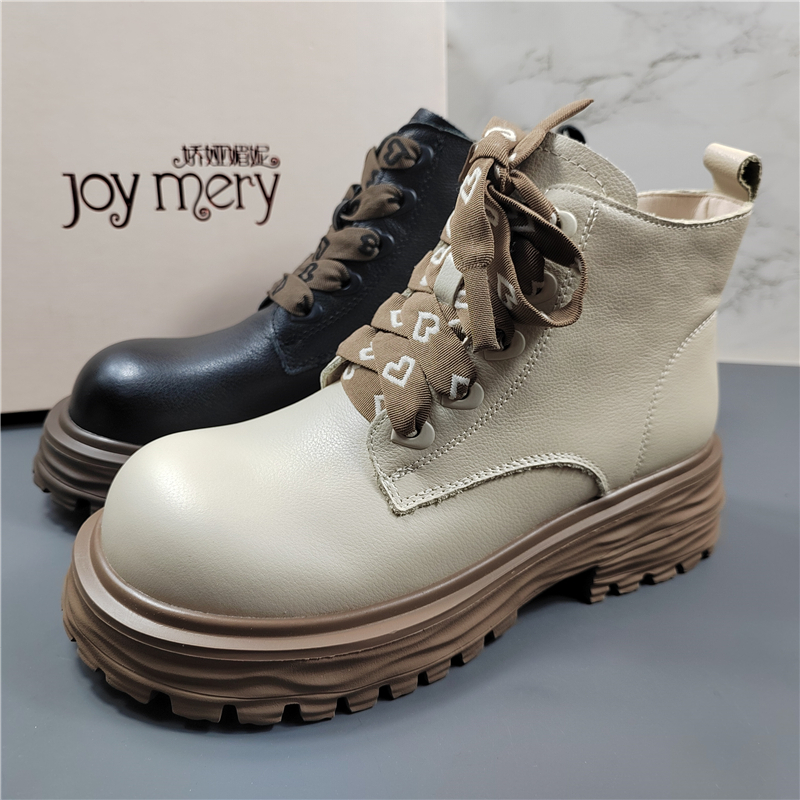 专柜正品头层牛皮马丁靴女短靴潮