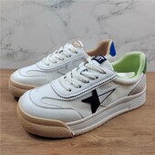 品牌断码 潮 圆头平底休闲透气运动板鞋 真皮小白鞋 女2025年春夏新款