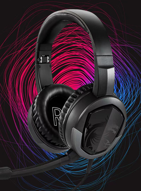 MSI/微星 GH30V2 头戴式折叠耳麦降噪调节麦克风电竞游戏耳机