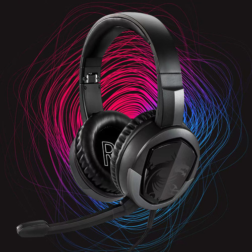 MSI/微星 GH30V2 头戴式折叠耳麦降噪调节麦克风电竞游戏耳机