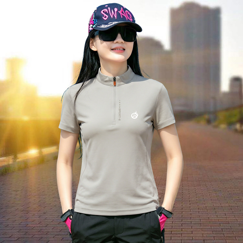 【官方品牌】时尚短袖T恤女士2026夏季新款休闲上衣印花短袖体恤