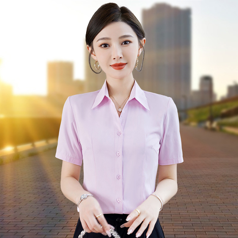 休闲冰丝衬衫女士白色2026年夏季新款宽松时尚百搭洋气衬衫上衣