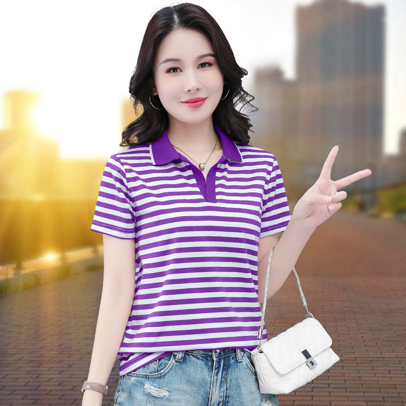 【官方品牌】时尚休闲短袖T恤女士2026年夏季新款装显瘦百搭体恤