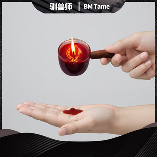 42度低温蜡烛木柄杯蜡椰子蜡新手s不伤肤m香薰蜡烛滴蜡 小奶盅