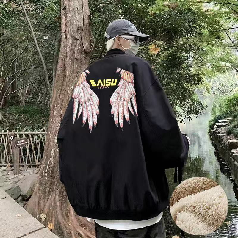 美式复古翅膀防风透气情侣夹克