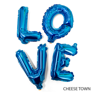 迷你7寸LOVE爱字母铝膜气球 小号铝箔比心求婚示爱表白告白爱心