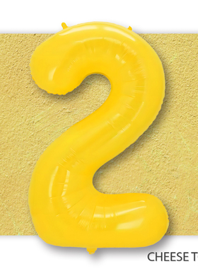 40寸黄色铝膜数字气球聚酯光膜薄膜生日派对装饰布置拍照装扮