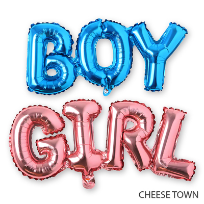 美版BOY/GIRL连体字母铝膜气球