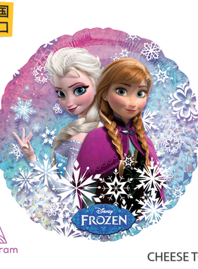 美国进口A牌Anagram冰雪奇缘公主17寸圆形铝膜气球 27552 Frozen