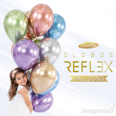 哥球sempertex铬金属色橡胶气球