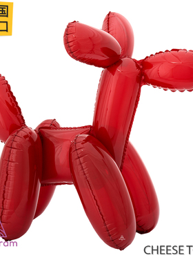 美国进口A牌Anagram红色气球狗铝膜气球 仅可充空气Red-Do可站立