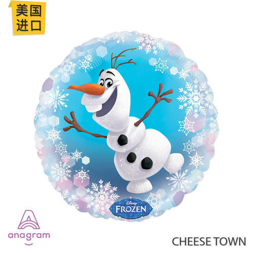 美国进口a牌anagram雪宝铝膜气球
