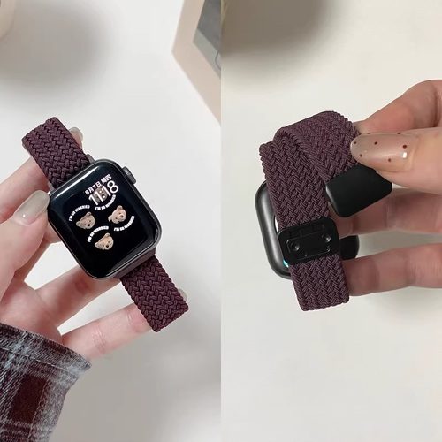 适用iwatch尼龙编织小蛮腰表带