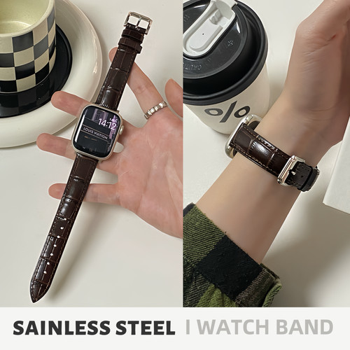适用iwatch真皮小牛皮表带