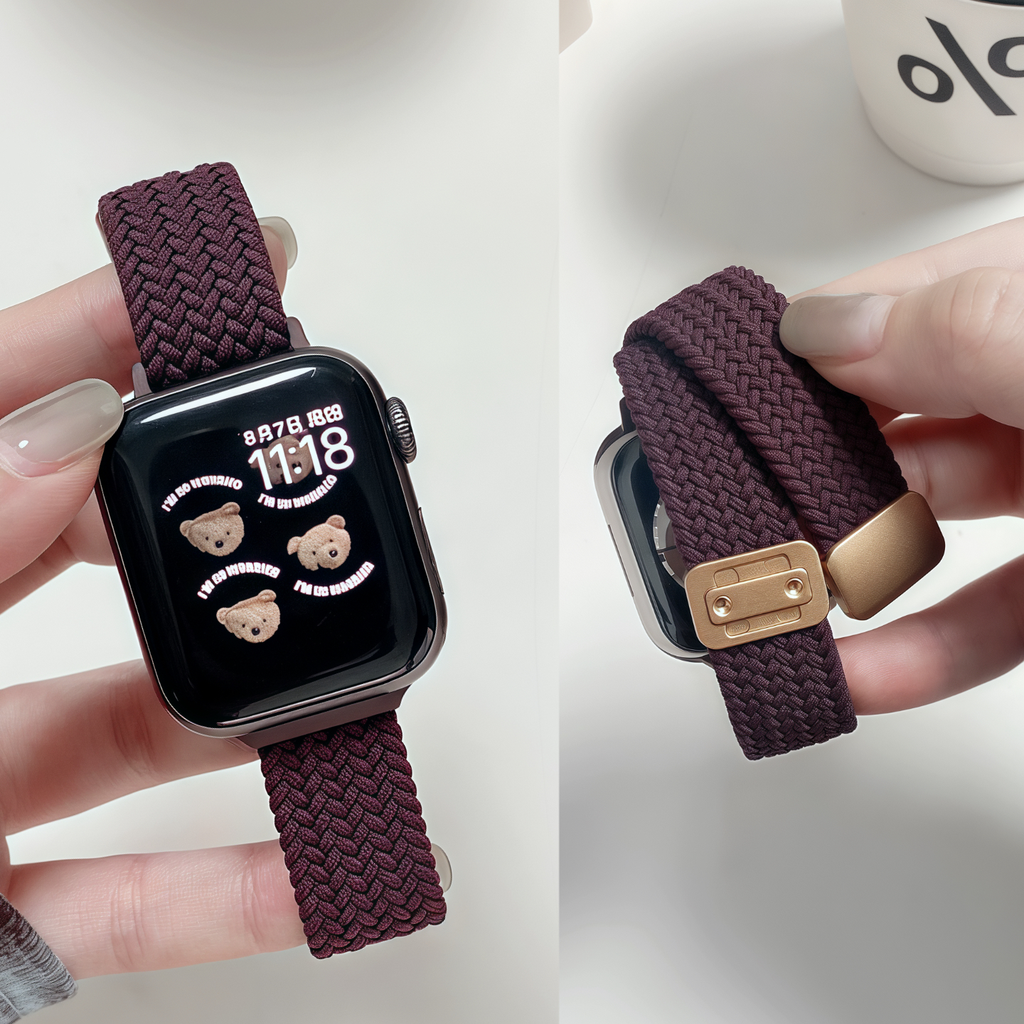 适用iwatch尼龙编织小蛮腰表带