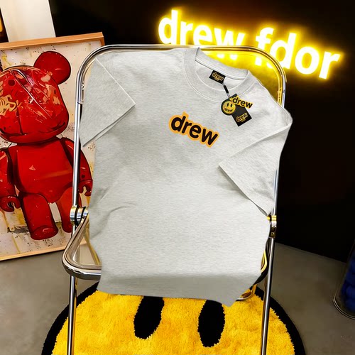 drew短袖T恤字母纯棉t恤上衣男女