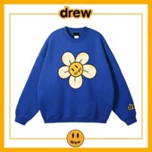 Drew雏菊笑脸潮牌欧美高街贾斯汀比伯宽松男女情侣加绒圆领卫衣