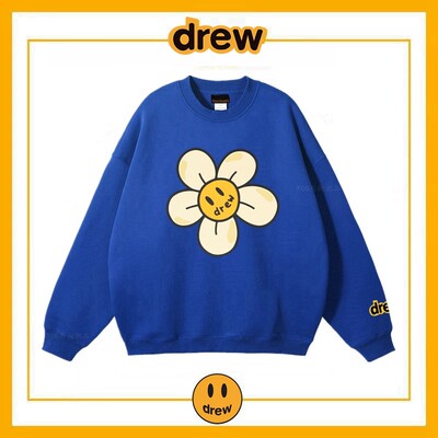drew雏菊笑脸圆领卫衣