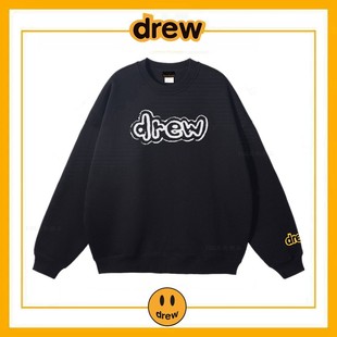 Drew字母笑脸圆领卫衣秋冬潮牌高街贾斯汀比伯宽松情侣FOG上衣男