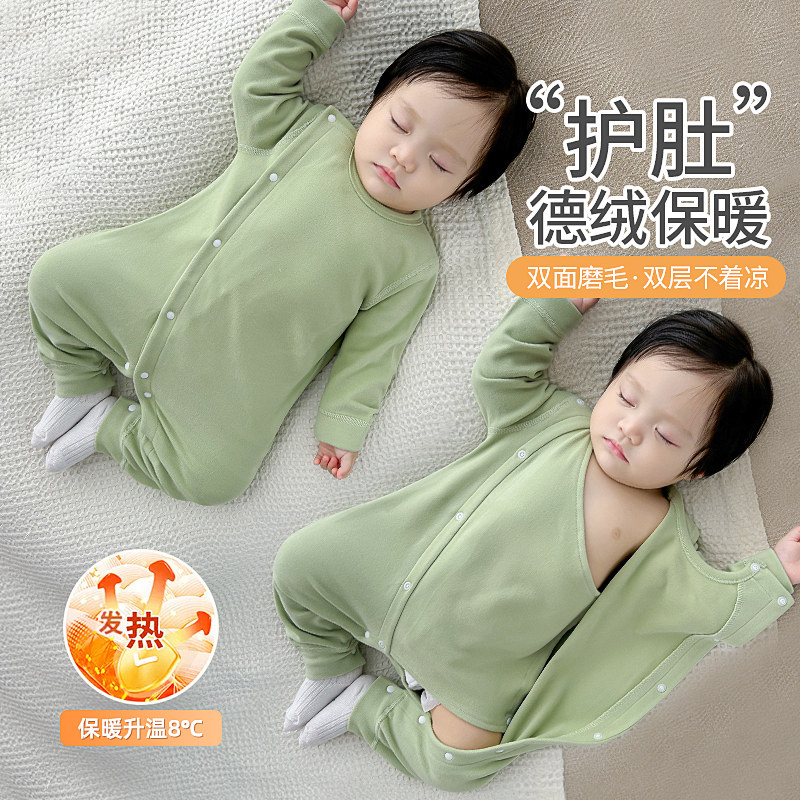 保暖连体衣服德绒秋冬款内衣婴儿