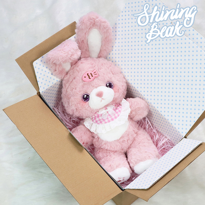 /礼盒款/30厘米摩卡熊粉色骨架小兔送礼物送女友陪伴小熊战士可爱