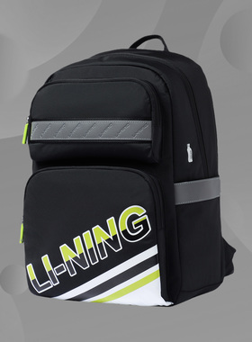 李宁正品新款双肩包男女大童运动生活系列反光运动包YBSR012
