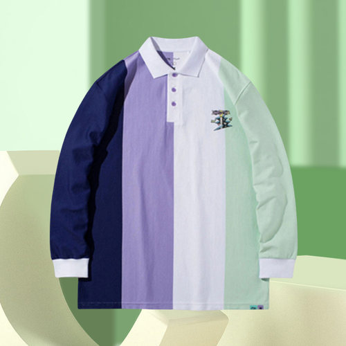 中国李宁滑板闪浪联名男女同款秋新款宽松长袖POLO衫APLR143