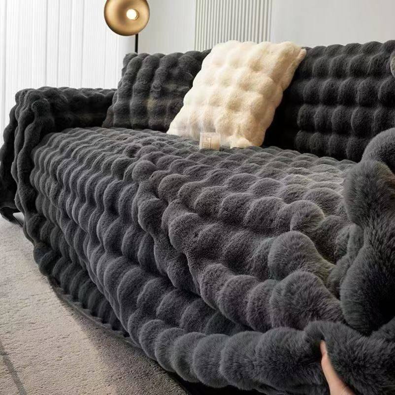 秋冬兔毛绒冬季全包沙发套罩防滑防尘通用加厚沙发套罩万能通用型,居家布艺,沙发套,淘宝优惠券,粉丝福利购,淘宝优惠卷