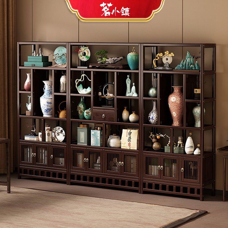 现代新中式禅意软装茶具架