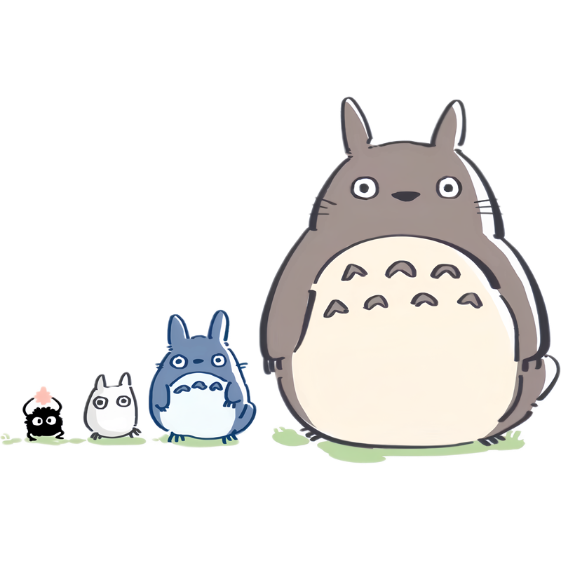 可爱龙猫动漫贴纸浴室卫生间儿童房室内墙面门柜装饰贴画防水自粘