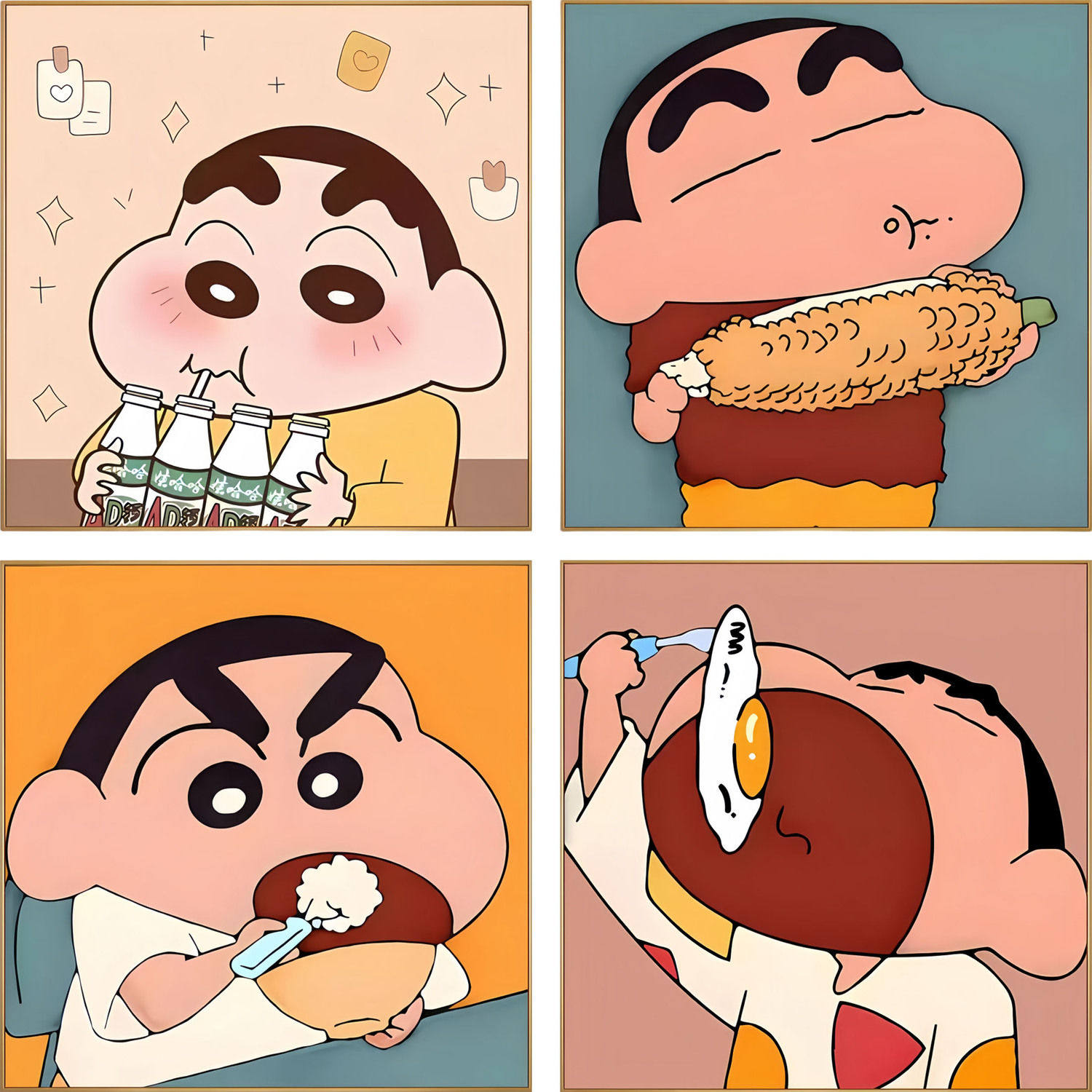 可爱蜡笔小新装饰贴画儿童房宿舍床头背景餐厅创意贴纸卡通动漫