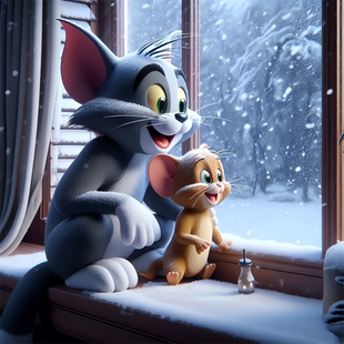 猫和老鼠海报客厅卧室出租房儿童房室内墙面动漫装饰贴画贴纸防水