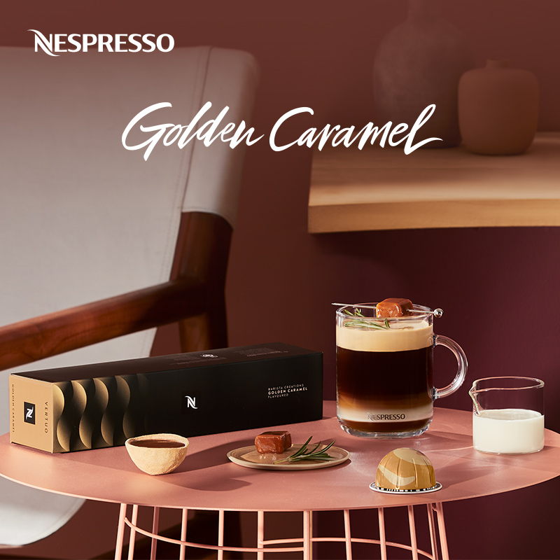 NESPRESSO雀巢胶囊咖啡 Vertuo系列黄金焦糖风味浓缩黑咖啡10颗装-封面