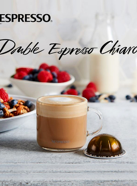 NESPRESSO奈斯派索胶囊咖啡 Vertuo轻柔双份浓缩黑咖啡深烘10颗装