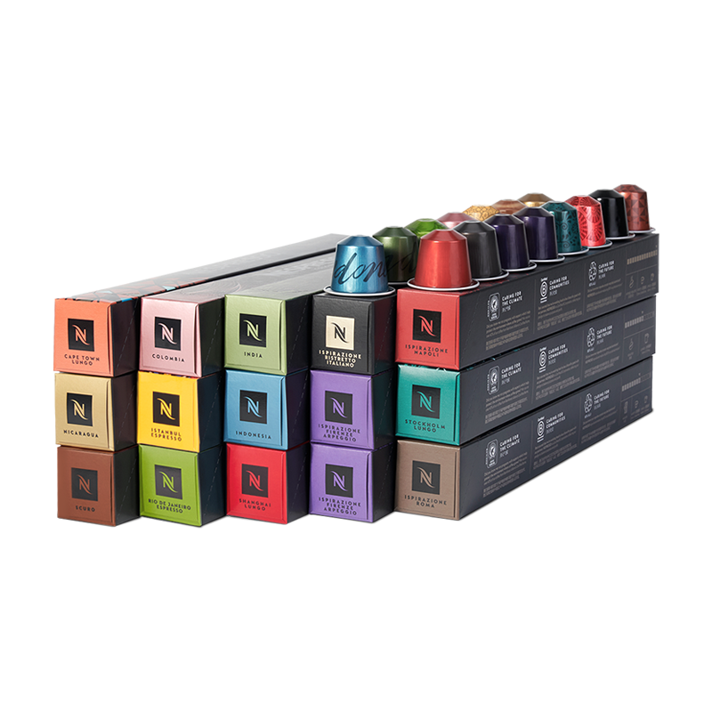 Nespresso奈斯派索胶囊黑咖啡粒进口浓缩意式浓遇啡凡150颗官方