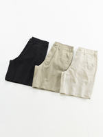 Hanxu Lyocell cotton casual shorts for men, summer loose straight-leg capri pants, breathable and versatile, solid color straight-leg for men thumbnail 8