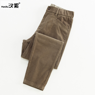 弹力棉休闲直筒裤 汉絮美式 2025秋冬季 男士 子男 复古灯芯绒微锥长裤