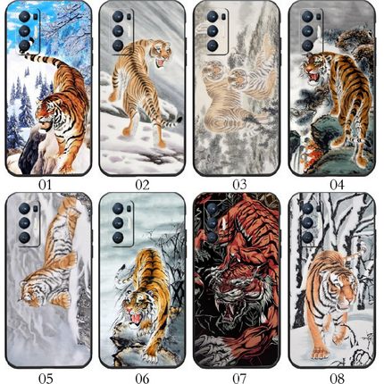 生肖 老虎 适用 OPPO Reno4 Pro/A55/K/6+/A52/A32/A93/5 Z/A95/A93s/A11s/A56/A55s/K9/K7x/Find X3手机壳