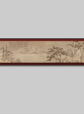 定制新中式装饰画酒店餐厅风景背景挂画 现代会所茶室墙面壁画