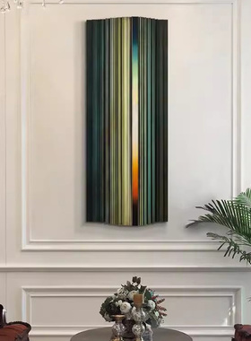 定制立体木雕手绘抽象画高端别墅挂画样板间玄关装饰画艺术装置画