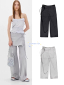 休闲裤 现货 2024春夏新款 叠穿假两件分层裹身裙裤 LOW CLASSIC